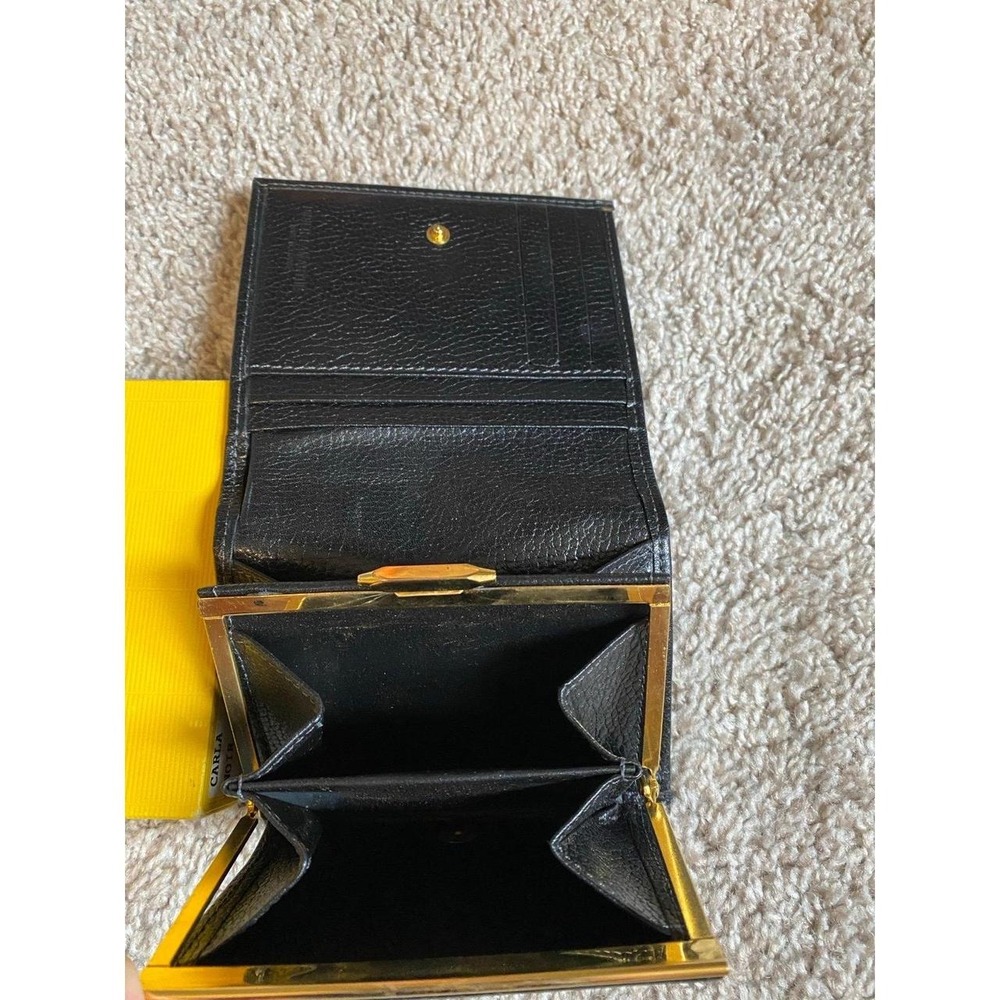 Didier Lamarthe Paris Wallet Black Gold Hardware Slide Pocket Dollar Coin s1 - Picture 5 of 6